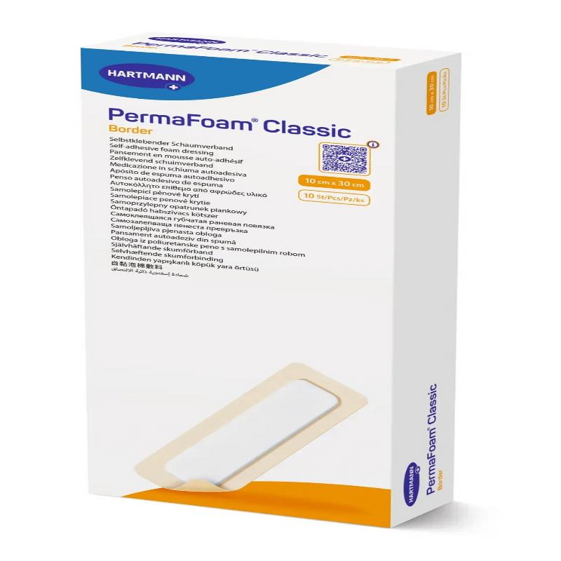 Самоклеюча губчаста пов'язка PermaFoam® Classic Border 10см x 30см 10шт